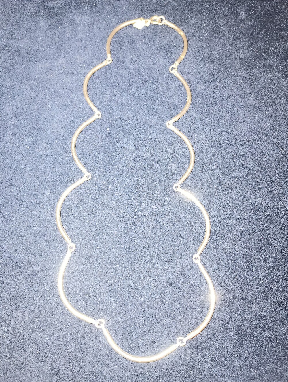 Vtg Sarah Coventry Scalloped Link Gold Tone Necklace